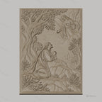 Fichier CNC & impression 3D Jésus priant avec ange, arbre et paysage, haute qualité relief STL