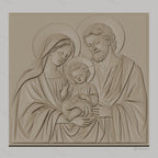 Fichier CNC & impression 3D Sainte Famille, Vierge Marie, Jésus enfant et Saint Joseph, haute qualité relief STL