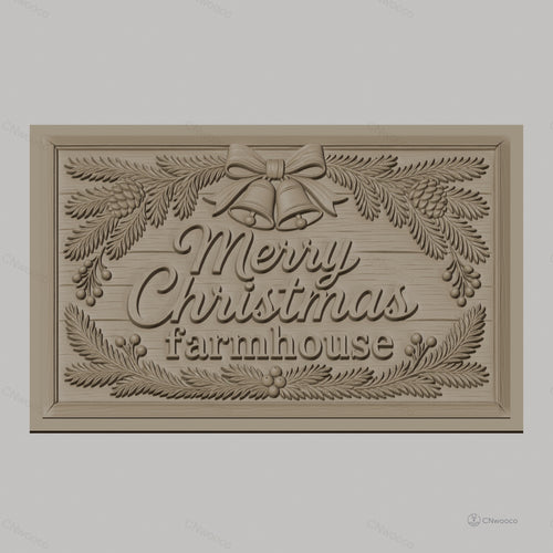Fichier CNC & impression 3D Noël, décorations de ferme, cloches, pommes de pin, haute qualité relief STL