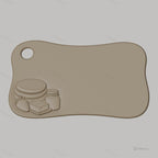 Fichier CNC planche de cuisine, fruits beurre pot, bas-relief pour sculpture sur bois, STL