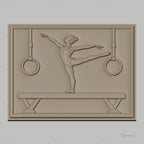 Fichier CNC & impression 3D Gymnastique enfant, cheval d'arçon et anneaux, haute qualité relief STL