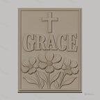 Fichier CNC & impression 3D grâce, croix, fleurs, haute qualité relief STL