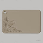 Fichier CNC poisson sautant et plantes aquatiques en bas-relief, sculpture sur bois, STL