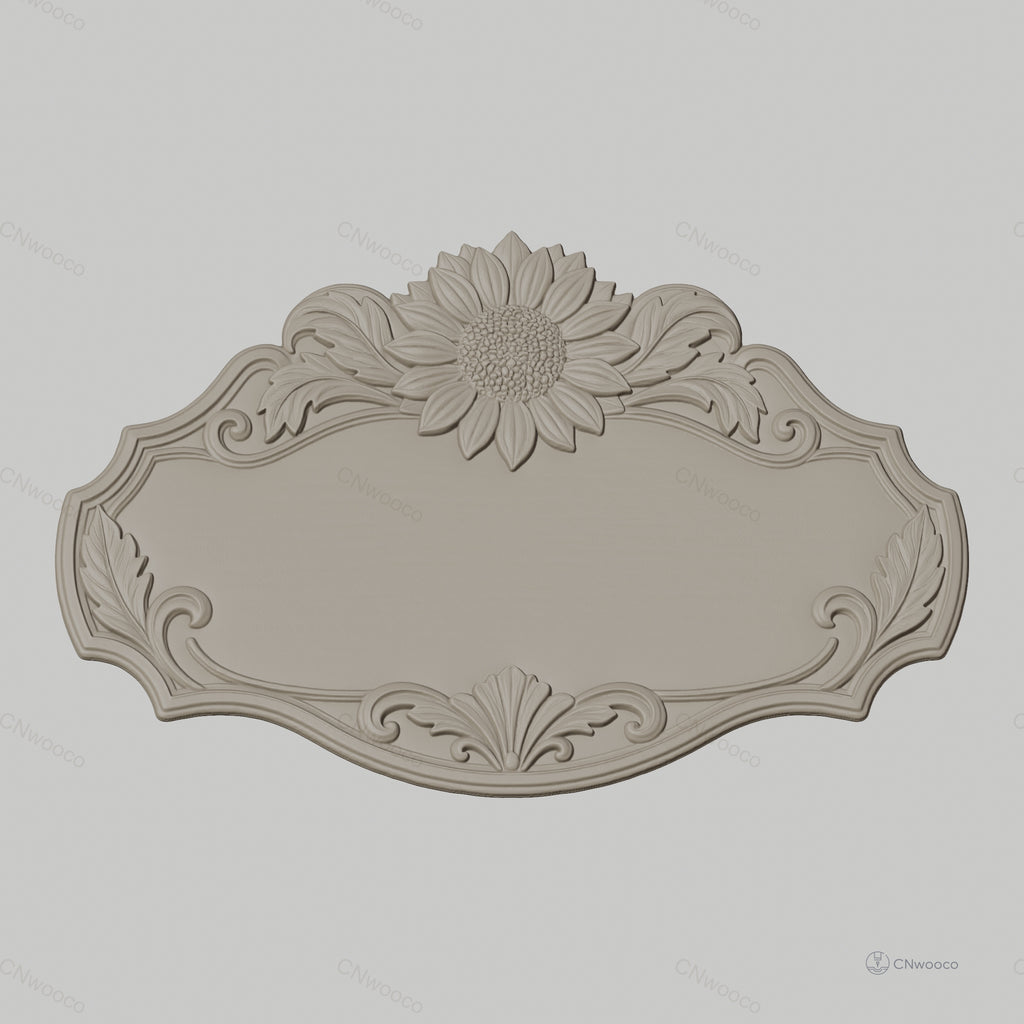 Fichier CNC & impression 3D enseigne décorative fleur tournesol, STL très haute qualité