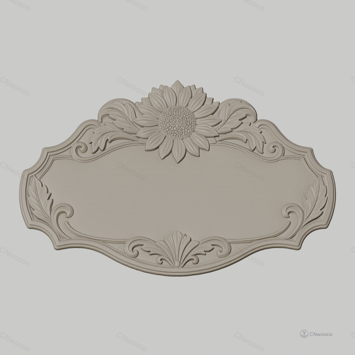 Fichier CNC & impression 3D enseigne décorative fleur tournesol, STL très haute qualité