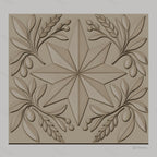 Fichier CNC & impression 3D étoile et branches d'olivier, motifs décoratifs classiques, haute qualité relief STL