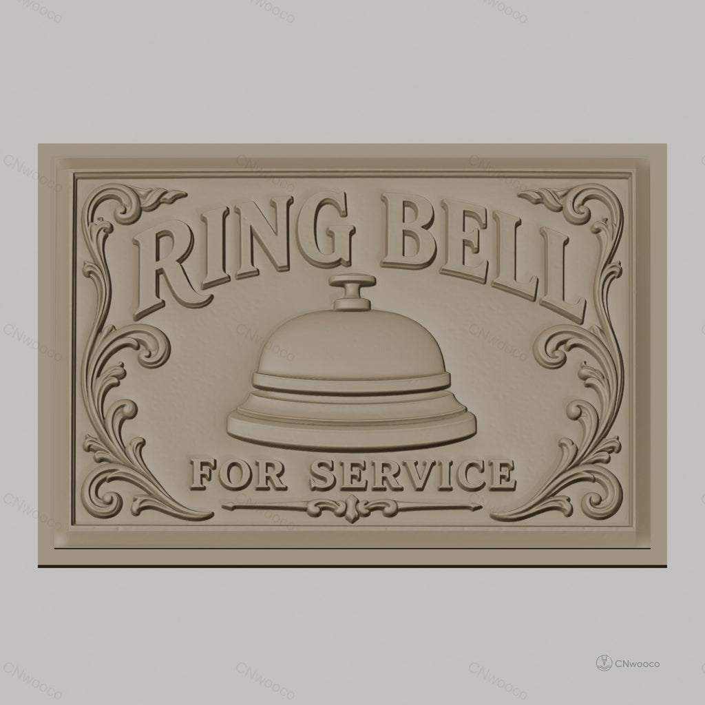 Fichier CNC & impression 3D Ring Bell, cloche de service décorative, haute qualité relief STL