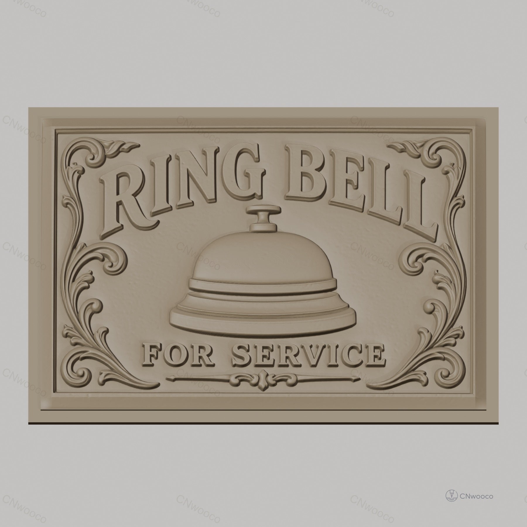 Fichier CNC & impression 3D Ring Bell, cloche de service décorative, haute qualité relief STL