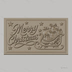 Fichier CNC & impression 3D Noël avec traîneau et cadeaux, étoiles décoratives, haute qualité relief STL