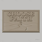 Fichier CNC & impression 3D message religieux, route vers croix, texte choix de la foi, haute qualité relief STL