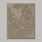 Fichier CNC & impression 3D La balançoire, femme en robe historique et statue, haute qualité relief STL