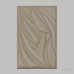 Fichier CNC & impression 3D tissu drapé abstrait, ondulations et plis détaillés, haute qualité relief STL