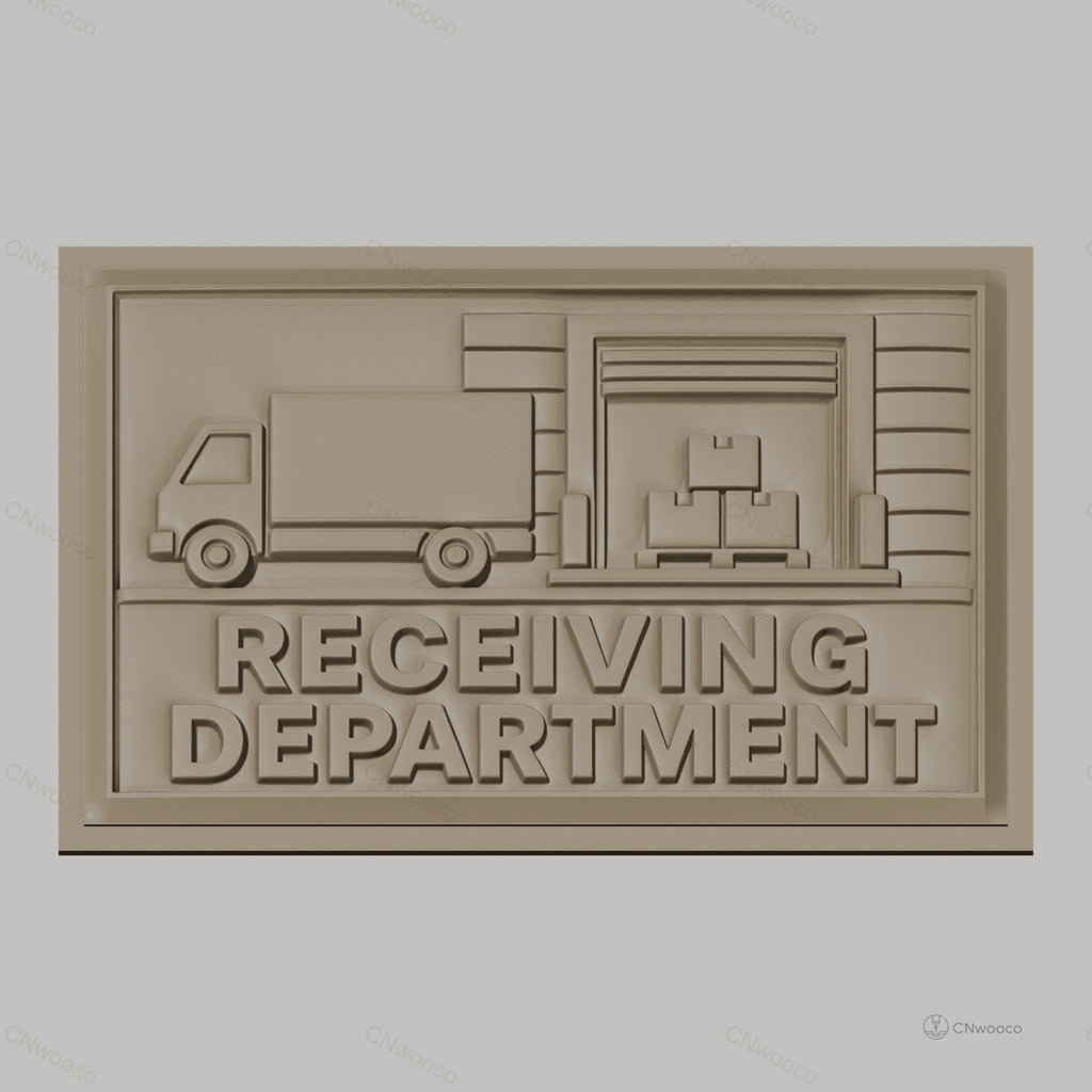 Fichier CNC & impression 3D receiving department camion palettes cartons relief, haute qualité relief STL