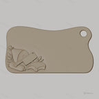 Fichier CNC planche à découper, viande, couteau, bas-relief pour sculpture sur bois, STL