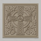 Fichier CNC & impression 3D Croix celtique, feuillage et glands en relief, haute qualité relief STL