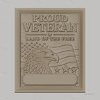 Fichier CNC & impression 3D vétéran fier, aigle, drapeau américain, étoiles, haute qualité relief STL