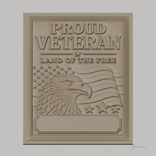 Fichier CNC & impression 3D vétéran fier, aigle, drapeau américain, étoiles, haute qualité relief STL