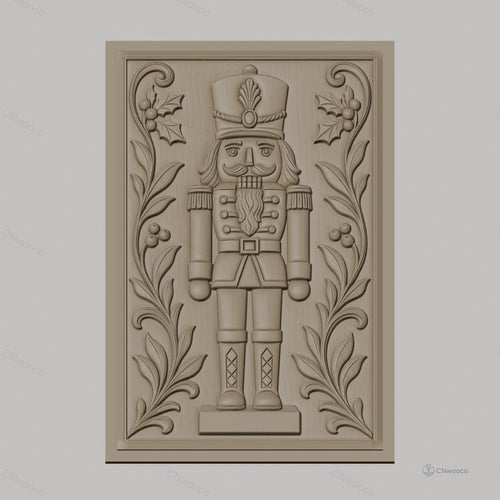 Fichier CNC & impression 3D casse-noisette, décoration florale, haute qualité relief STL