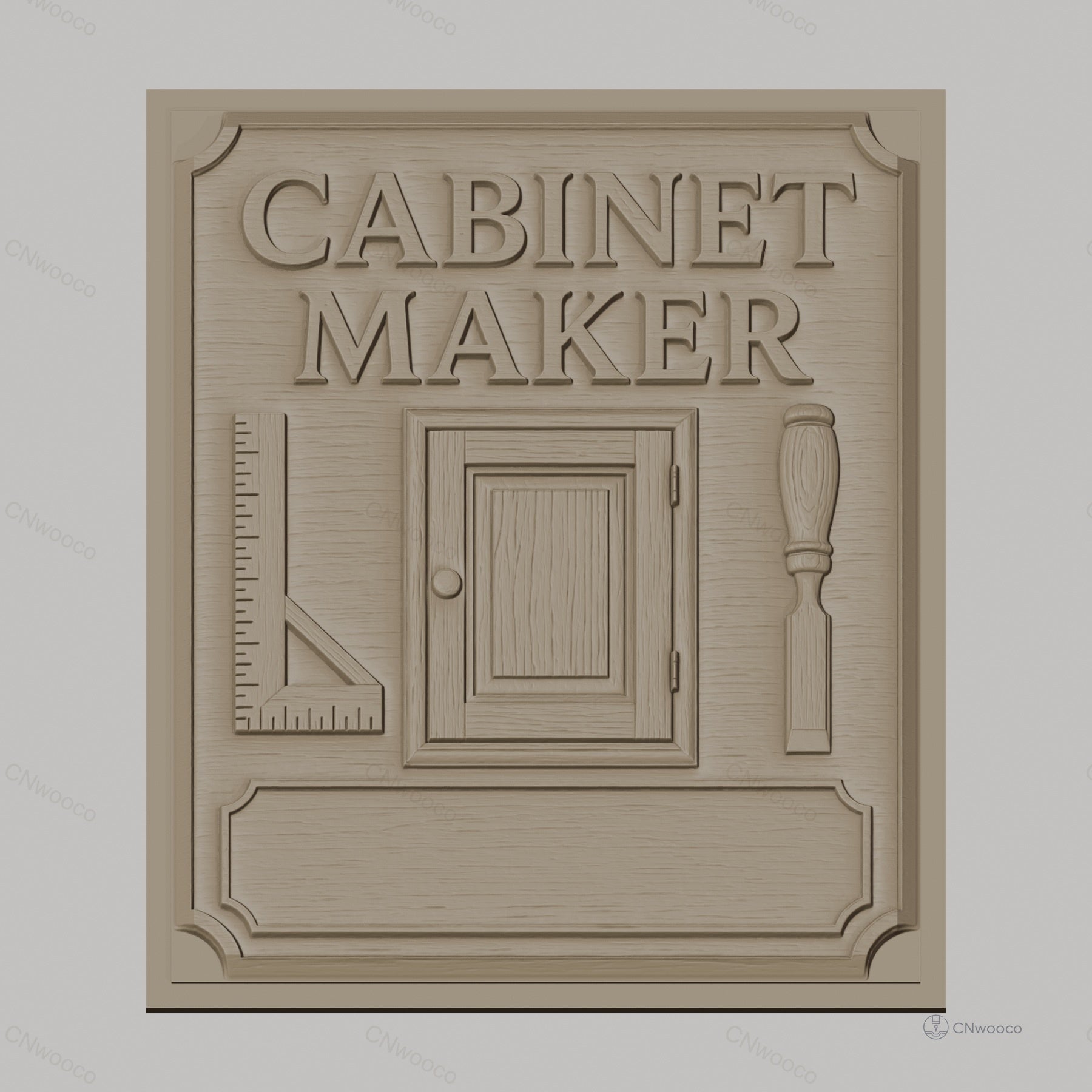 Fichier CNC & impression 3D Cabinet Maker, porte, équerre, ciseau à bois, haute qualité relief STL