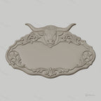 Fichier CNC & impression 3D enseigne décorative taureau western, STL très haute qualité