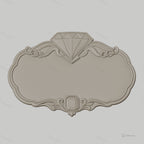 Fichier CNC & impression 3D plaque décorative élégante avec diamant, STL très haute qualité