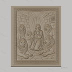 Fichier CNC & impression 3D Daniel avec lions, scène biblique en prison, haute qualité relief STL