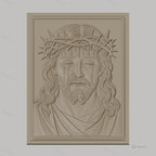 Fichier CNC & impression 3D Jésus Christ, couronne d'épines et gouttes de sang, haute qualité relief STL