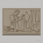 Fichier CNC & impression 3D tailleur couture, mannequin, tissu, outils haute qualité relief STL