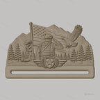 Fichier CNC & impression 3D décoration murale militaire patriotique avec soldat et aigle, STL très haute qualité