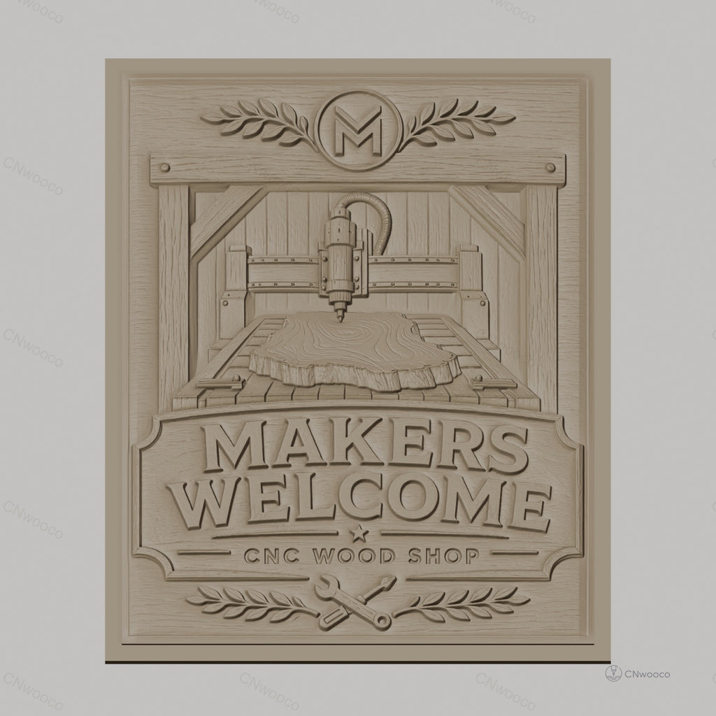 Fichier CNC & impression 3D atelier bois CNC, machine, plaque de bois, outils haute qualité relief STL