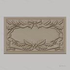 Fichier CNC & impression 3D Noël gui et ruban, cadre relief décoratif, haute qualité relief STL
