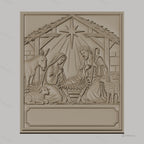 Fichier CNC & impression 3D crèche de Noël, Marie Joseph bébé Jésus animaux, haute qualité relief STL