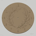 Fichier CNC & impression 3D horloge murale couronne d'olivier en relief STL