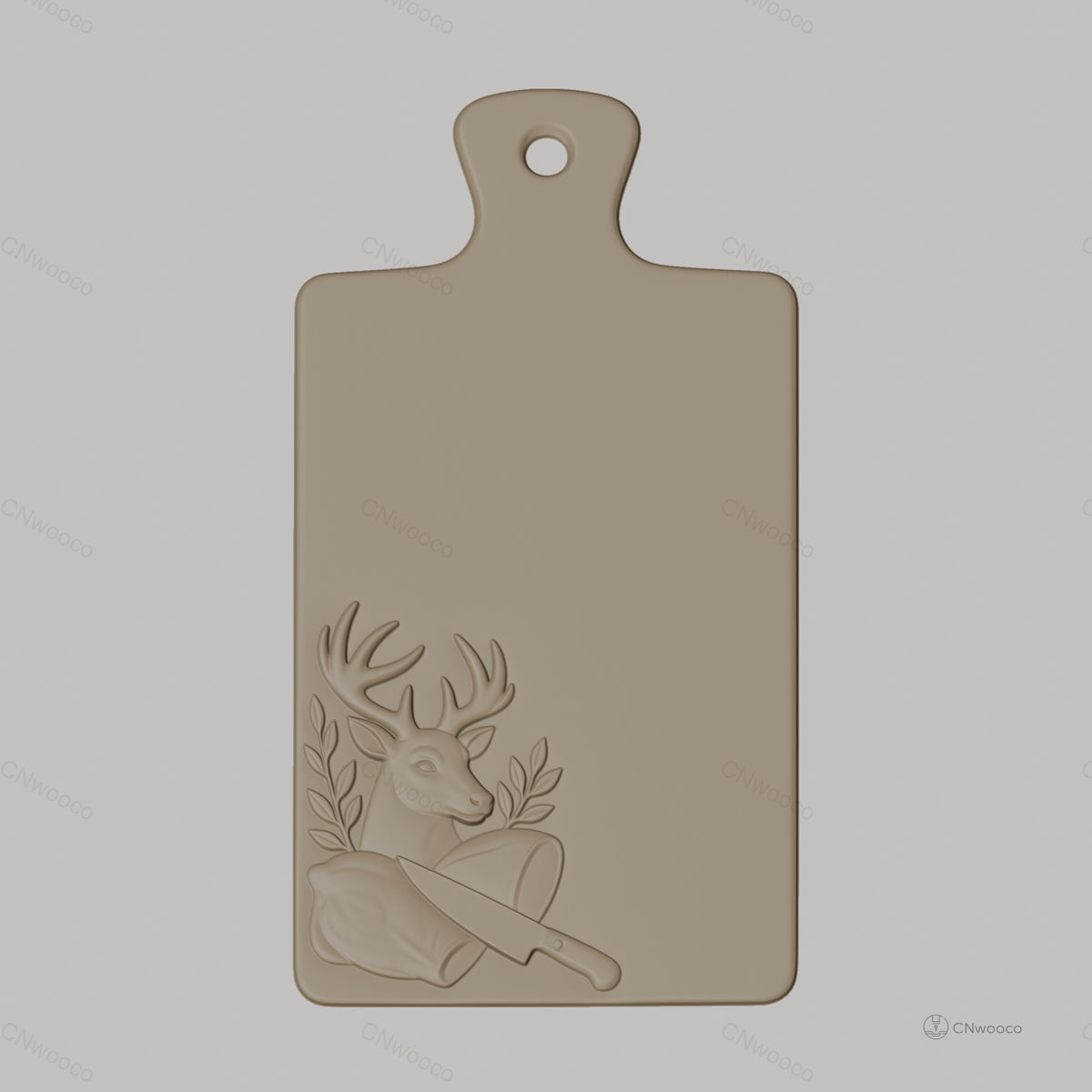 Fichier CNC découpe à lame de cerf et viande bas-relief pour sculpture sur bois, STL