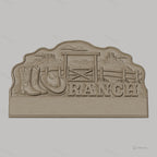 Fichier CNC porte-clés mural enseigne Ranch western cowboy décor STL très haute qualité