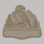 Fichier CNC & impression 3D enseigne aigle dans la montagne, STL très haute qualité