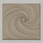 Fichier CNC & impression 3D motif tourbillon abstrait, formes ondulées circulaires, haute qualité relief STL