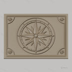 Fichier CNC & impression 3D boussole marine, rose des vents détaillée, haute qualité relief STL