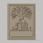 Fichier CNC & impression 3D arbre de vie famille enfants haute qualité relief STL