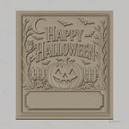 Fichier CNC & impression 3D Halloween, citrouille jack-o-lantern, chauves-souris et hibou, haute qualité relief STL