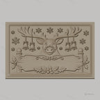 Fichier CNC & impression 3D renne de Noël, cloches, flocons de neige, relief festif haute qualité relief STL