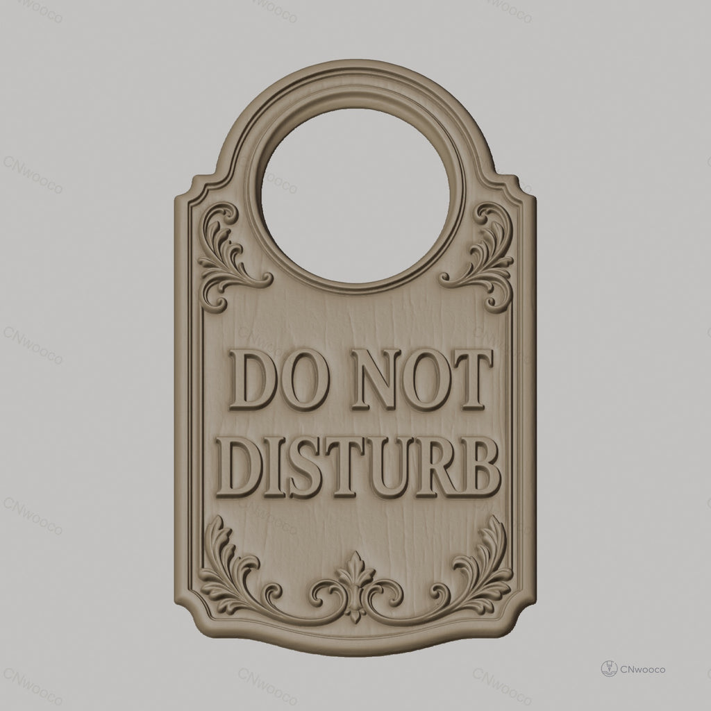 Fichier CNC & impression 3D panneau porte Do Not Disturb, design classique, STL très haute qualité