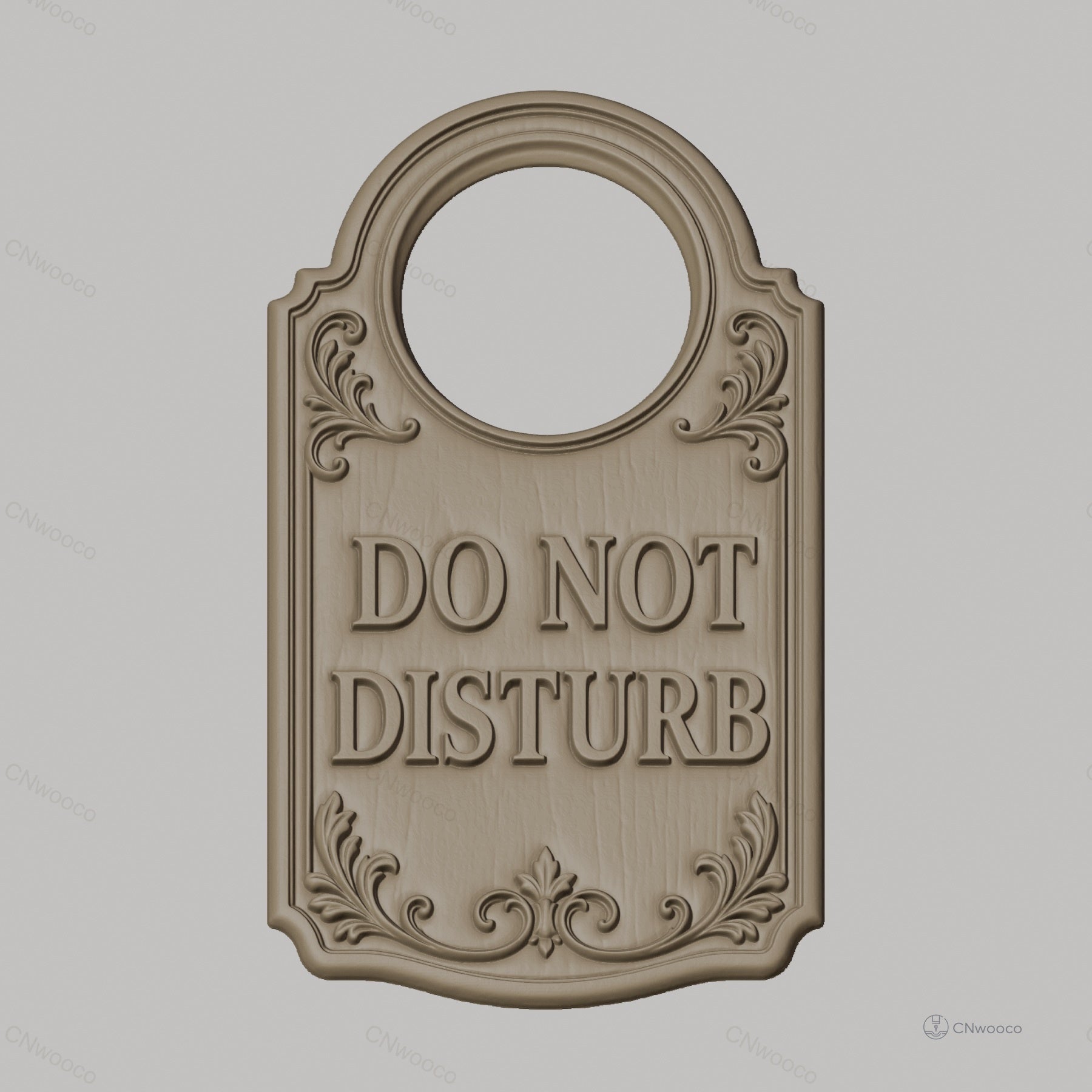Fichier CNC & impression 3D panneau porte Do Not Disturb, design classique, STL très haute qualité
