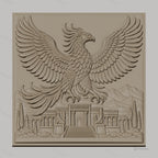 Fichier CNC & impression 3D Phénix mythique, temple ancien avec montagnes et nature, haute qualité relief STL