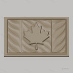 Fichier CNC & impression 3D drapeau canadien, feuille d'érable avec relief ondulé, haute qualité relief STL