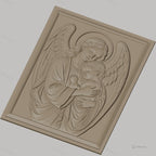 Fichier CNC & impression 3D Ange protecteur, mère ange avec enfant, haute qualité relief STL