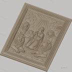Fichier CNC & impression 3D Daniel avec lions, scène biblique en prison, haute qualité relief STL