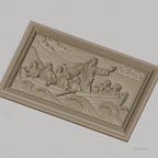 Fichier CNC & impression 3D Jésus apaisant la tempête, scène biblique en bateau, haute qualité relief STL