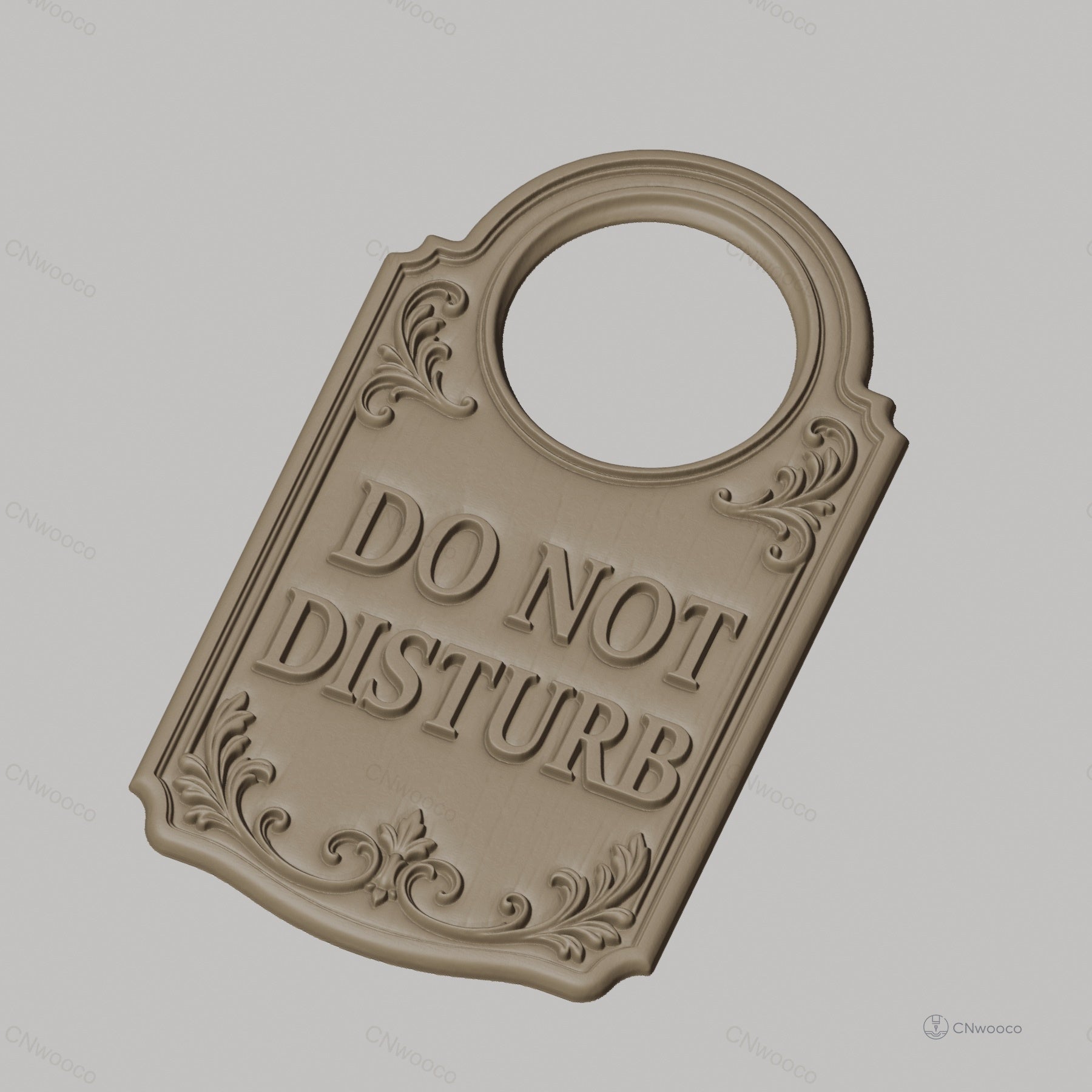 Fichier CNC & impression 3D panneau porte Do Not Disturb, design classique, STL très haute qualité