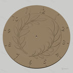 Fichier CNC & impression 3D horloge murale couronne d'olivier en relief STL